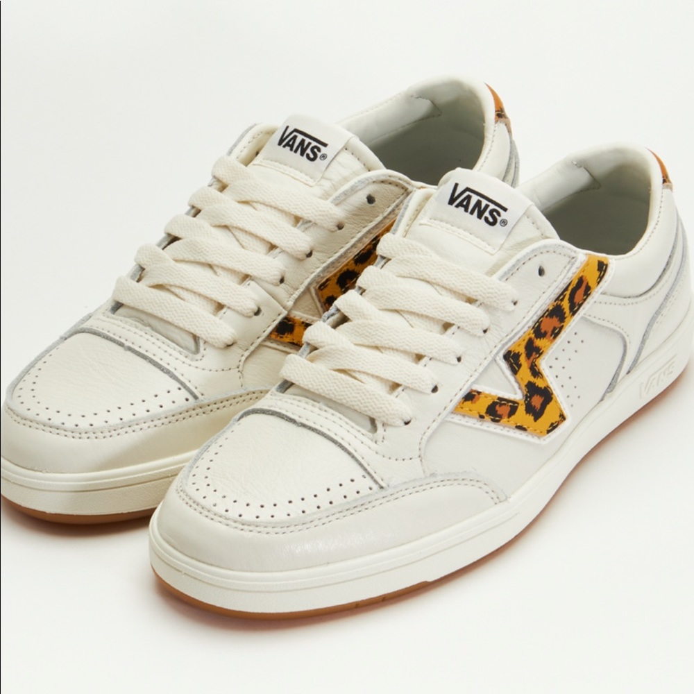 Vans Lowland CC Big Cat Marshmallow White Leopard Leather- Women’s size 5